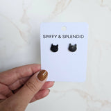 Cat Studs - Black // Jewelry, Earrings, Halloween