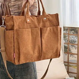 Fall Corduroy Tote Bags