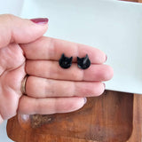 Cat Studs - Black // Jewelry, Earrings, Halloween