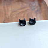 Cat Studs - Black // Jewelry, Earrings, Halloween