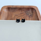 Cat Studs - Black // Jewelry, Earrings, Halloween
