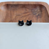 Cat Studs - Black // Jewelry, Earrings, Halloween