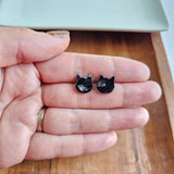 Cat Studs - Black // Jewelry, Earrings, Halloween