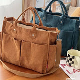 Fall Corduroy Tote Bags