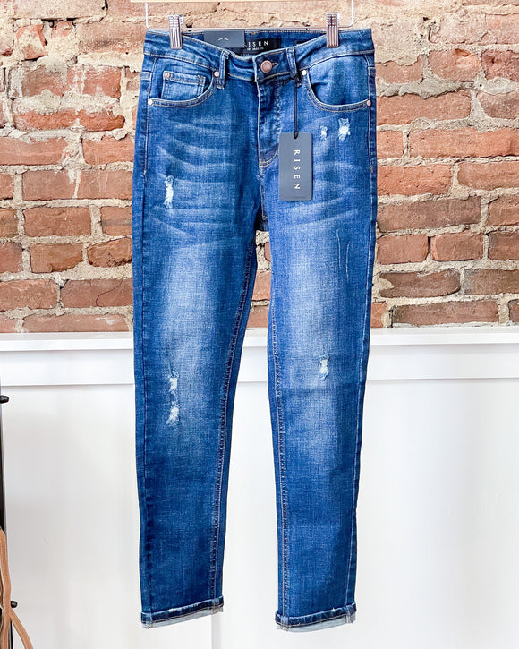 Mid Rise Skinny Jeans by Rise
