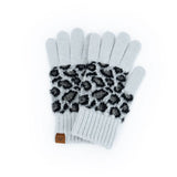 Britt's Knits Snow Leopard Gloves