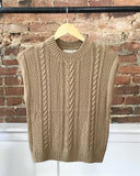 Sleeveless Cable Sweater