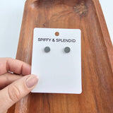 Luxe Circle Studs - Silver