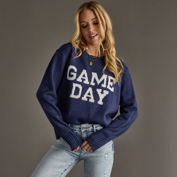 Navy Game Day Sweater