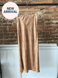 Side slit camel skirt