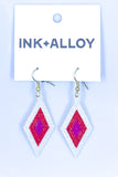 Petite Border Diamond Luxe Earrings by Ink & Alloy