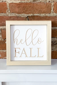 Hello Fall Sign by Tiffany & Weller
