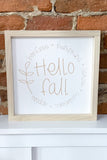 Hello Fall Circle Sign by Tiffany & Weller