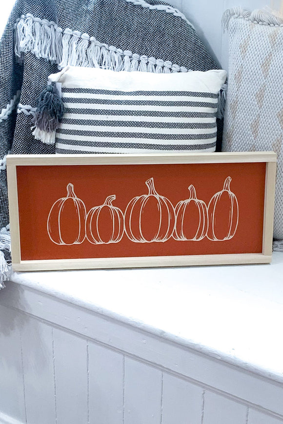 Row of Pumpkins Sign by Tiffany & Weller