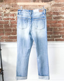 Double Cuff Fray Hem Jeans by Judy Blue
