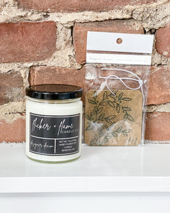 Designer Denim Candles by Flicker + Flame Candle Co.