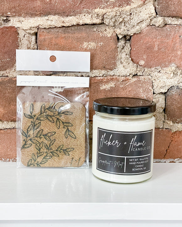 Grapefruit + Mint Candles by Flicker + Flame Candle Co.